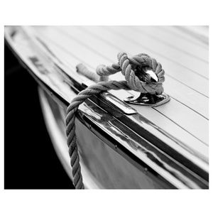 Vintage Boat Fine Art Photograph - Black & White